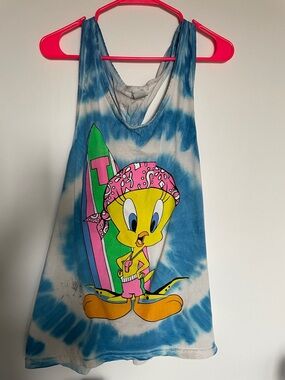 Tweety Bird Tie-Dye Tank Top